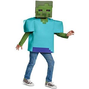 Disguise Minecraft Zombie Classic kostuum voor kinderen, groen, 7-8 jaar