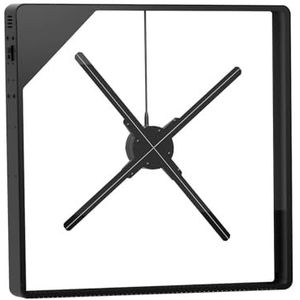 56cm Hologramventilator Ingebouwde Luidspreker 3D Led-projector Reclamedisplay Met Metalen Frame(Black)
