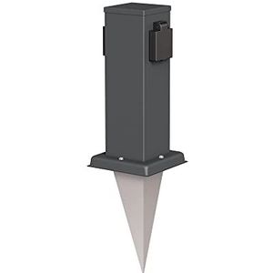 2 stuks PIWI opbouwcontactdoos voor buiten, IP44, 2x, roestvrij staal, horizontaal