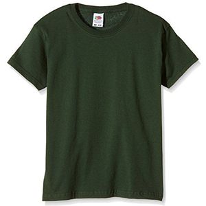 Fruit of the Loom Origineel T-shirt voor jongens, Groen (Bottle Green), 14-15 jaar