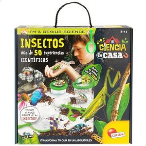 Colorbaby Lisciani I'm A Genius, wetenschappelijk laboratorium, 50 wetenschappelijke experimenten met insecten, incl. net, pincet, vergrootglas, educatief speelgoed, wetenschap thuis, speelgoed voor