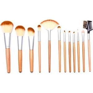 Makkelijk te gebruiken Professionele kwaliteit Cosmetische 12 stuks make-up borstel set Makeup Beauty Tools for gezichtscontouren, gemakkelijk te smeren, langzame afgifte, niet gemakkelijk om samen te