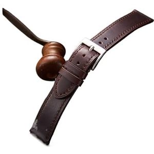 Vintage Stijl Olie Wax Lederen Horlogeband 18Mm 19Mm 20Mm 21Mm 22Mm Handgemaakte Horlogebandje Polsband Accessoires For Mannen (Color : Red brown, Size : 20mm)