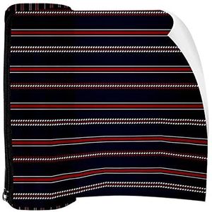 Etui Pen Tas Houder met Rits Munt Organizer Tassen Make-up Cosmetische Pouch voor Vrouwen Tiener Meisjes Jongens Kinderen, Streep Marineblauw Rood, Meerkleurig, Compact