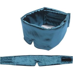 Zuiver Zijde Slaapsteun Oogmasker Gewatteerde Schaduw Cover Slaapmasker Reizen Relax Aid Blinddoeken Slaap Oogdoek Outdoor Ooglap (Blauw)