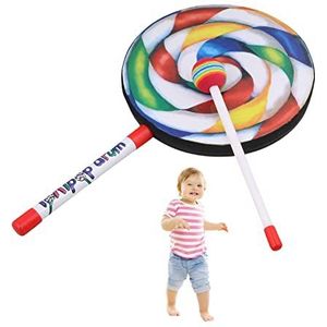 Lollipoptrommel voor kinderen | Lollipop Drumspeeltje - Duurzaam kleuterspeelgoed, handoogcoördinatie muzikaal speelgoed voor kinderen, meisjes, voorschools leren vanaf 3 jaar