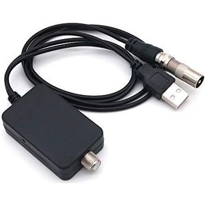 DollaTek HDTV Indoor HD digitale tv-antenne, signaalversterker, tv-signaalversterker, aarding, ontvanger, tv-antenneversterker, ATSC, zwart