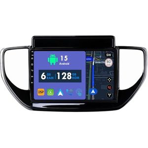 RoverOne Autoradio GPS voor Hyundai Solaris 2 II 2020-2021 Carplay Android Auto Stereo Hoofdeenheid Bluetooth WiFi Radio Speler Sat Navigatie