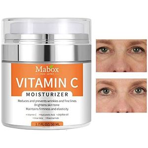 Vitamine C Hydraterende Crème - 1.7fl Oz Verwijdering van donkere vlekken Whitening cream,Hydraterende gezichtscrème voor vrouwen Gezichtsverzorgingsproducten Vernieuwen, revitaliseren fijne Delr