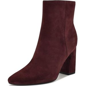 Nine West Dames Reraye enkellaars, donkerrood suède 600, 6.5 UK