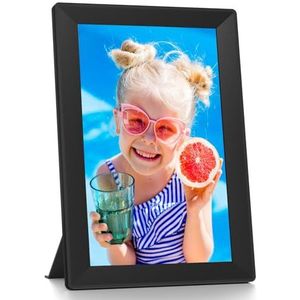 FOOJOE Digitale fotolijst, 25,7 cm (10,1 inch), wifi, intelligente digitale fotolijst, 1280 x 800 HDTouch, elektronische fotolijst met 32 GB, automatisch geheugen/rotatie, apps