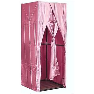 Mobiele kleedkamer Kleedkamer Vierkante kleedkamer met schaduwdoek en afneembare paskamer Privacybescherming for paskamer in winkelcentrum Winkelcentrum (Color : Pink-A)