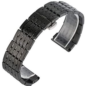 Horlogeband roestvrij staal 20 mm 22 mm 24 mm horlogevervanging voor heren dames armbanden (bandkleur: goud, bandbreedte: 20 mm)