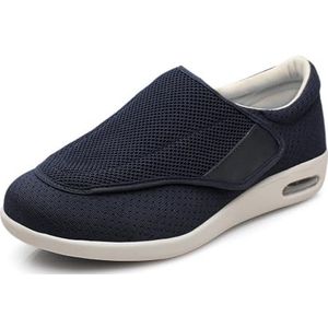 Ademende Orthopedische Schoenen, Verstelbare Wandelschoenen Voor Ouderen Artritis Ouderen Schoenen Mama En Papa Schoenen Casual Mesh Schoenen(Blue,47 EU)