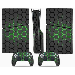 Voor Sony PS 5 Slim Console Disk Edition Koolstofvezel Skin Cover Sticker Host Center Decals Game Console Accessoires, Skin Voor PlayStation Outer Skin Applique (0038)