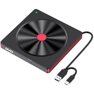 Extern CD/DVD-station USB 3.0 CD DVD +/-RW-brander CD-ROM Extern DVD-station CD-lezer DVD-speler For PC Laptop Desktop Gebruiksvriendelijk