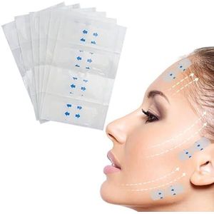Locisne 200st Face Lifting Sticker, Face Lift Plakband Onzichtbare dunne gezichtsstickers V-vorm Face Lift Tape Make-up Face Lift Tools voor gezicht