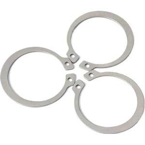 Ringen 1/2/3/5/10/20/30/50 stuks Zilveren ring Roestvrij staal Stalen borgclip Snap C-type externe borgring for lageras M3 tot M120 bevestigingsringen(M17-10pcs)