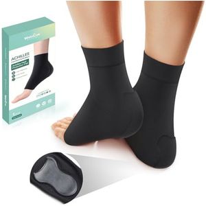 Welnove Achilles Tendinitis Heel Protector Sokken - Achilles Tendon Ondersteuning Compressie Gel Gewatteerde Sleeve Sokken voor Kussen en Bescherming tegen bursitis, Tendinitis, Droog Gebarsten -