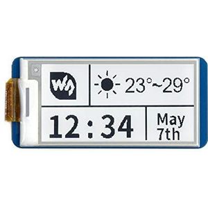 Waveshare 2.13inch E-Paper E-Ink Display Module For Raspberry Pi Pico 250×122 Pixels Black/White SPI Interface Partial Refresh