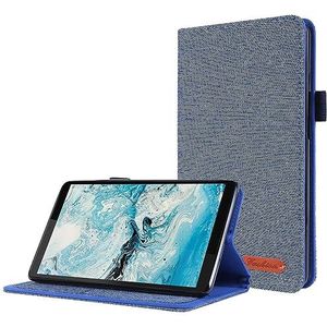 Tabletzakken hoesje Compatibel met Lenovo Tab M7 TB-7305F 7 inch, Flip Fold Stand Case Beschermende stof Print Cover met kaartsleuven Tablet Pc Zaak (Color : Blu)