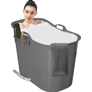 EKEO - Mobiele zitbad voor volwassenen - Ideaal voor de kleine badkamer - Bath Bucket - Badkuip - 200L - Stijlvol en sfeervol - Wit