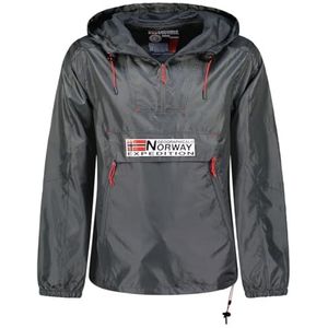 Geographical Norway Choupa Windjack voor heren, outdoor, lange mouwen, waterafstotende jas, regenjas, wandelseizoen, lente, zomer, herfst, winter, Donkergrijs, S