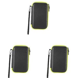 Draagbare Beschermhoes Container Mannen Grooming Elektrisch Scheerapparaat Travel Case Zwart 20 x 12,6 x 6,5 cm, 3 Set (Zwart 20 X 12,6 X 6,5 cm), 20 x 12.6 x 6.5cm, als beschrijving