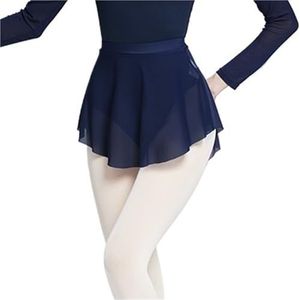 UBOHUZ Dames Ballet Rokken Dans Korte Hoge Split Rok Ballerina Volwassen Tiener Dansen Jurk voor Vrouwen, Donkerblauw, S