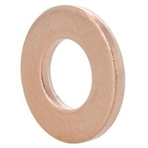 Platte O-ring sluitringen van puur koper, cupdikte, motorfietsafstandhouders (afmeting: M18 x 24 mm x 1,2 mm, kleur: 10 stuks)