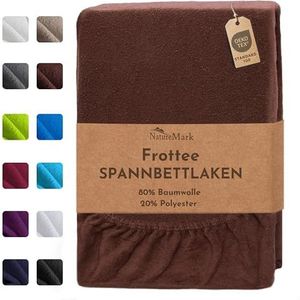 NatureMark - FROTTEE - Hoeslaken - Schoko Bruin - 70x140 cm
