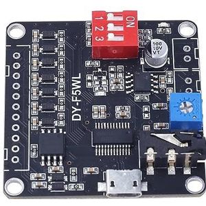 Mono Voice Playback Module, DY-F5WL DC 3,7 V/5 V 5 W Mono spraakweergavemodule 9CH muziek power digitale versterker 32 Mbit Flash MP3 WAV UART controller voor