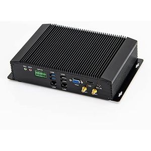 Kingdel Mini-PC Windows 10 Pro, Intel i7-processor, 4 GB RAM, 64 GB SSD, Intel HD Graphics 4400: 3200 x 2000, 6 x COM, 4 x USB 3.0, 2 x LAN, GPIO, LPT, HD, VGA, Wi-Fi