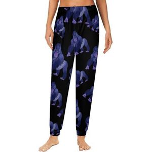 Gorilla Damespyjama, loungebroek, elastische tailleband, nachtkleding, broekje, print