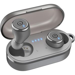 TOZO T10 Mini Bluetooth hoofdtelefoon, 5,3 hoofdtelefoon, draadloos, bluetooth met app, 55 uur batterijduur, IPX8 waterdicht, in-ear oordopjes, ENC ruisonderdrukking, hoofdtelefoon met diepe bas, voor