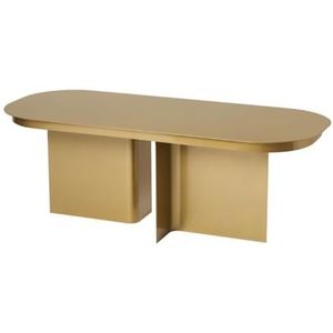 Calicosy - Rechthoekige salontafel L 120 cm met tafelblad met afgeronde randen en 2 massieve poten - L 120 x D 44 x H 45 cm - modern en elegant design - model Alma