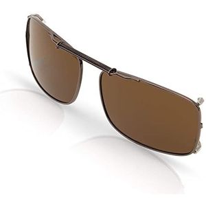 BEZLIT Gepolariseerde zonnebril, brilopzetstuk, gepolariseerde clip-on bril, opzetstuk 30448, bruin