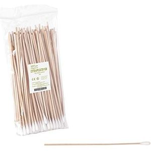 Houten handvat wattenstaafjes applicator medisch wattenstaafje katoen katoen swab 15cm (niet-steriel)
