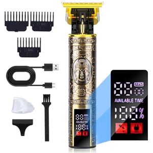 Professionele tondeuse, herenscheerapparaat, scheerapparaat met digitaal lcd-display, baardtrimmer voor contouren