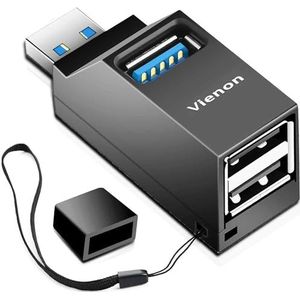 USB 3.0 Hub, VIENON 3-poorts draagbare USB-uitbreidingsadapter USB-splitter voor laptop, auto, Mac Pro, iMac, MacBook Air, MacBook Pro, MacBook en meer