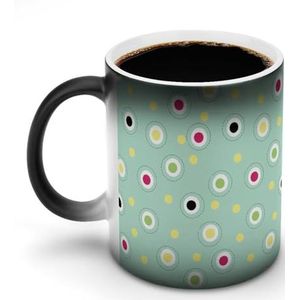 Kleurrijke Ronde Pas Magische Warmte Veranderende Mok Ceramische Kop Koffiemokken Warmtegevoelige Grappige Gift