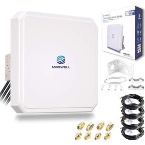 Maswell 5G Antenne 4X4 MIMO Outdoor, High Gain 10dBi Directionele Externe Antenne Compatibel met Vodafone EE Drie Zyxel NETGEAR ZTE 5G NR Routers en Gateways | Breedband 600-8000 MHz