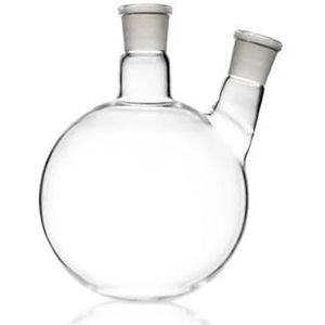 1000 ml 24/29 destillatiekolf schuine vorm met twee halzen standaard gemalen monden distillatie ronde bodem