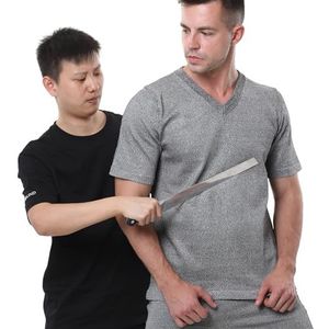 Enkelzijdig Gebreid Ritsjack - Slijtvast/Snijbestendig, Bijtvast, Scheurvast, Steekvast T-Shirt, Snijvast En Steekwerend Vest, Ter Bescherming Van De Persoonlijke Veiligheid,Darkgray-2XL