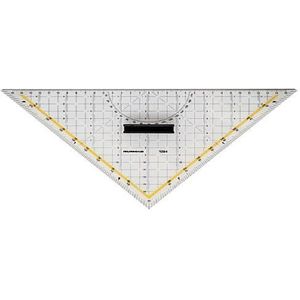 Rumold 1084 geo-driehoek met snijrand helder, 325 mm lengte hypotenuse