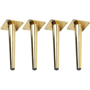 LIXDASYUAN 4 stks 8 inch meubels benen gouden kast kast poten metalen sofa tafel voeten hoge verplichte gouden stoelbenen staan ​​hoge slanke tape xiaolu