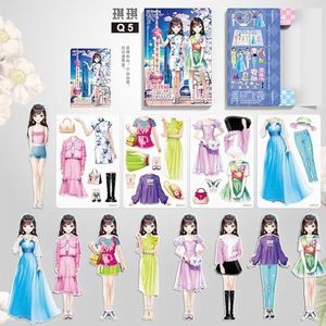 Magnetic Dress Up Dolls, 2024 New Magnetic Princess Dress Up Paper Doll, Portable Princess Dress Up Paper Doll, Pretend And Play Travel Playset Toy, Dress-up Game, Over 3 Years Old (J)