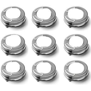 Scheermesjes (3-delig) voor S5570, S5560, S5380 en S5370 | Reservekoppenset compatibel met S5230, S5210 en S5130 (9 stuks)