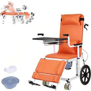 SAYEYBU Patient Lift Transfer Chair, Hydraulic Lift wheelchairs for Home Use, Disabled Person Transfer Lift Chair, Elderly Care Chair, Bathroom Transfer Chairs,Oranje