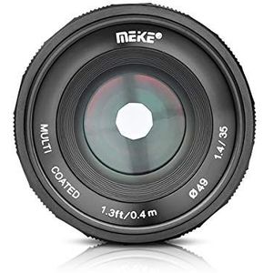 Meike MK-35mm F/1.4 lens met handmatige scherpstelling en groot diafragma compatibel met Sony APS-C spiegelloze camera zoals A6000 A6500...